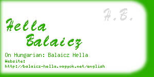hella balaicz business card